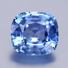    3.46ct VS Cushion Natural Blue Sapphire - Unheated, Premium Burma Gemstone