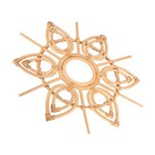 1Pc Wand Hängen Spiegel Woven Ornament Spiegel Rattan Schmücken (Khaki)