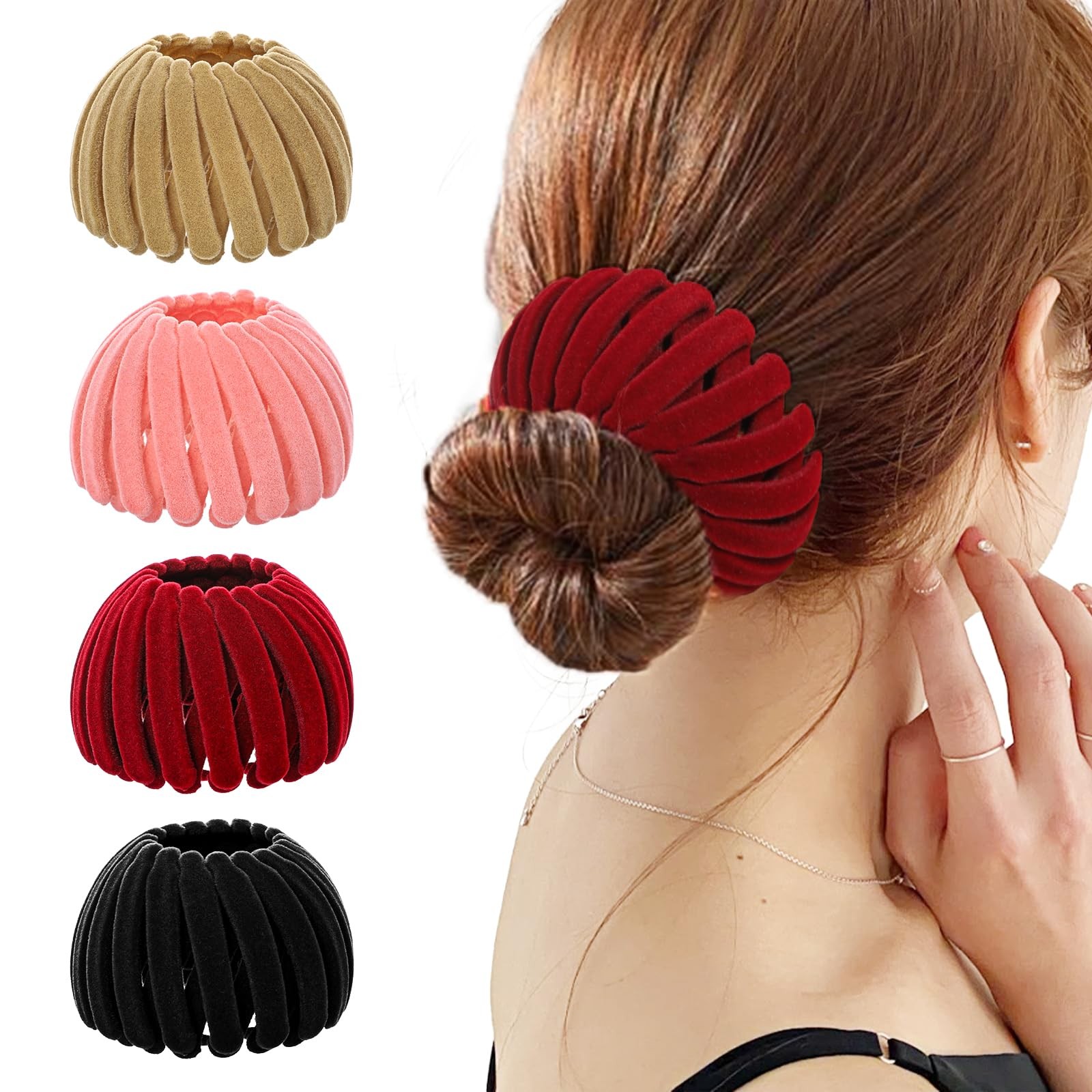 Pince à cheveux nid d'oiseau pour chignon rapide au bureau et au sport