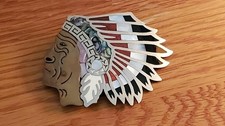 1036----Native American vintage figural belt buckle