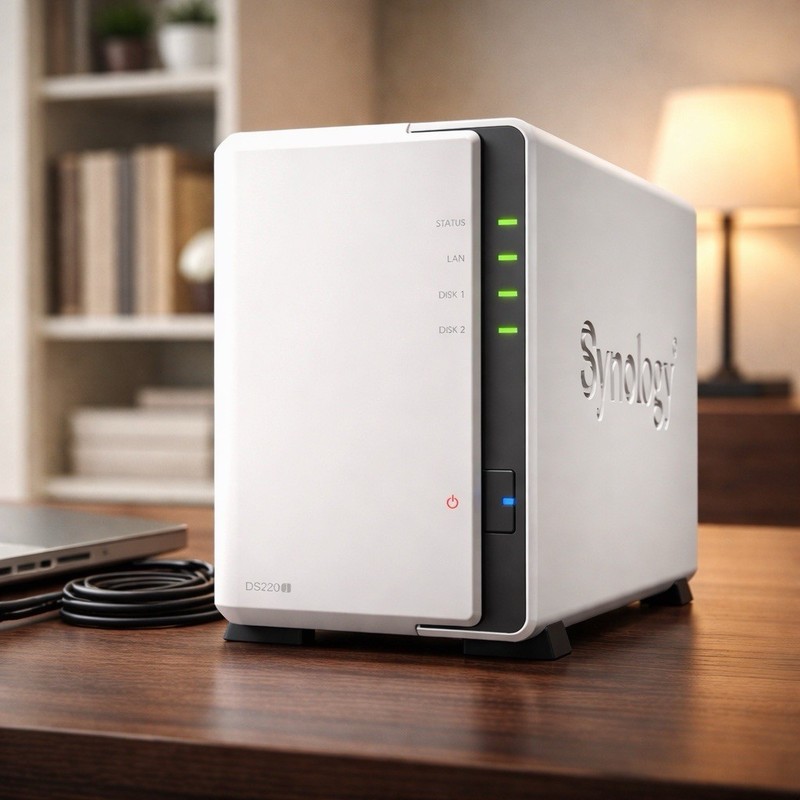 Synology DiskStation DS220 Desktop NAS 2x3TB Hard Drives Included.