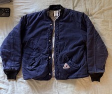 VNTG Bulwark FR UltraSoft Insulated Jacket Navy Quilted Flame Resistant