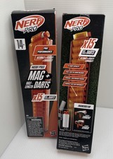 Lot of 2: Nerf Pro Mag Plus Half-Length Dart Magazine Refill 15 Darts Brand New