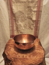 Copper Mixing Bowl with Flat Bottom Diameter of 9.75 inches-25cm 1lb 6 oz