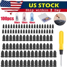 100Pcs Tire Repair Rubber Nails Tyre Puncture Repair Screws Kit with Screwdriver