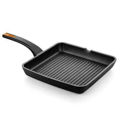 BRA COOKWARE Efficient Pro Nonstick Grill Pan | 11x11 Inch Aluminum Ribbed Sk...