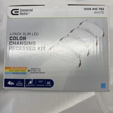 Commercial Electric Pro Value Series LED 4 in Round Adj Color Temp, Wht 4-Pk