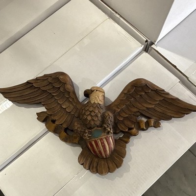 Syroco Patriotic Eagle Resin Wall Plaque 3D Effect Large 1962