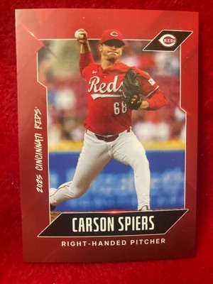 Carson Spiers 2025 Kahn's Card Cincinnati Reds SGA (not Topps) Team Issued