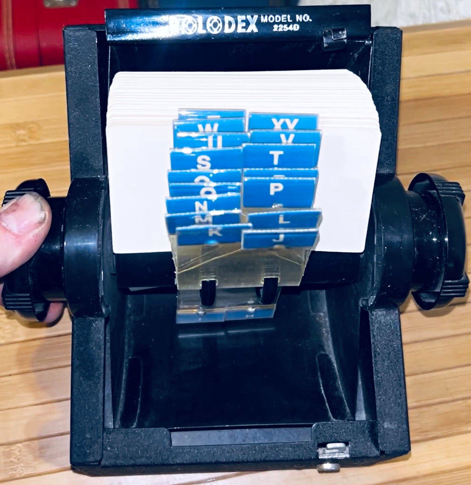 Vintage Rolodex Model 2254D Metal Roll Top Rotary Card File Organizer - No Key