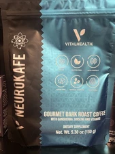 Vitalhealth V-NEUROKAFE Gourmet Dark Roast Coffee with Probiotics  5.30oz