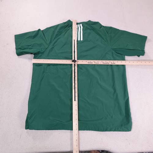 Adidas Shirt Mens Medium Green Blade Collar Half Zip Pullover Athletic Golf Top - Picture 10 of 13