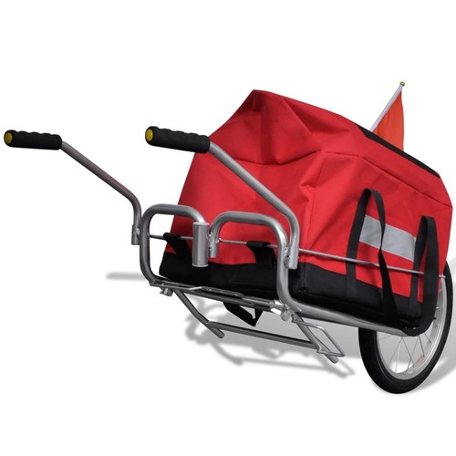 2-in-1 Lastenfahrrad mit Aufbewahrungsbeutel Fahrradanhänger Transportanhänger - Bild 8 von 10