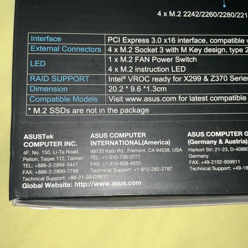 New Open Box Asus Hyper M.2 X16 Card V2 - Afbeelding 14 van 14