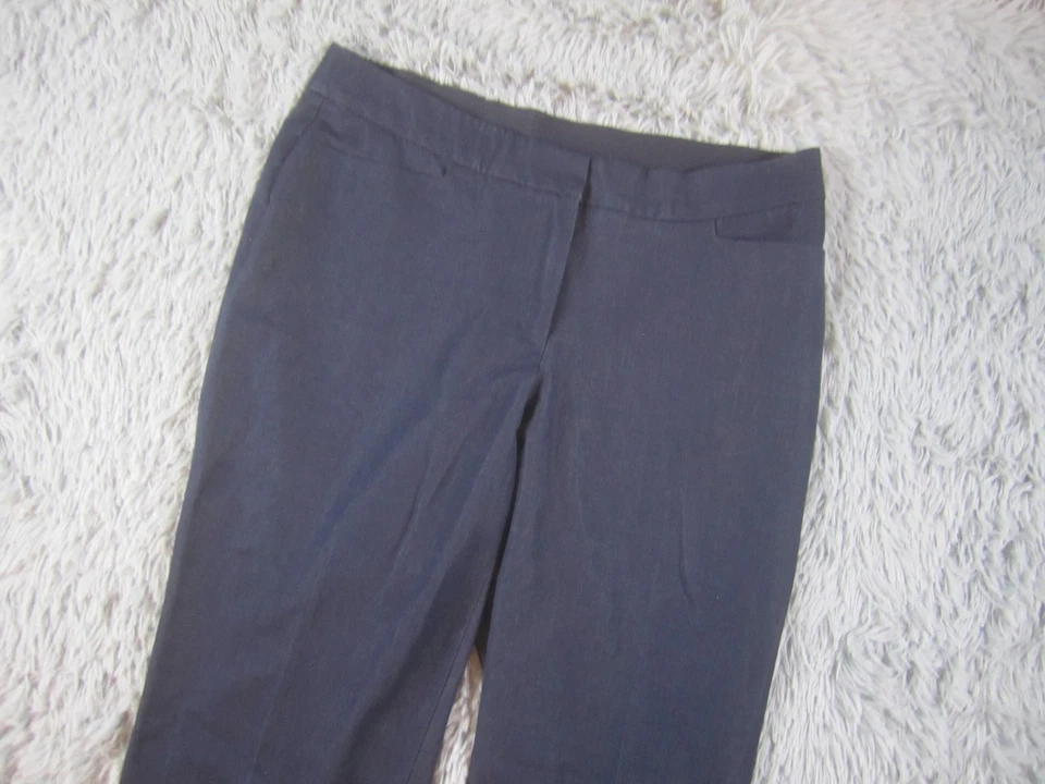 Investments Pants Womens 14W Navy Blue Pull-On Stretch Straight Leg Career Work - Image 2 of 4