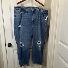 Old Navy Higher High Rise O.G. Straight Jeans Women  s Size 24 Medium Wash NEW