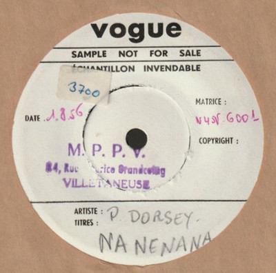   EP 1956 Pierre Dorsey - Dors Mon P'tit Gars Na-Ne Na-Na  TEST Vogue PROMO EX  
