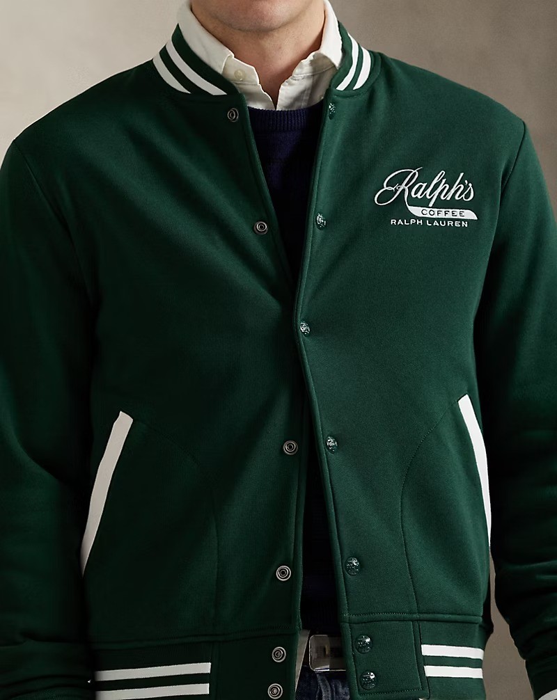Polo Ralph Lauren Ralph's Coffee Baseball Jacket College Green 5