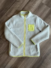 Cat  Jack Girls XL Sherpa Fleece Jacket Blue Neon Trim Full Zip Cozy