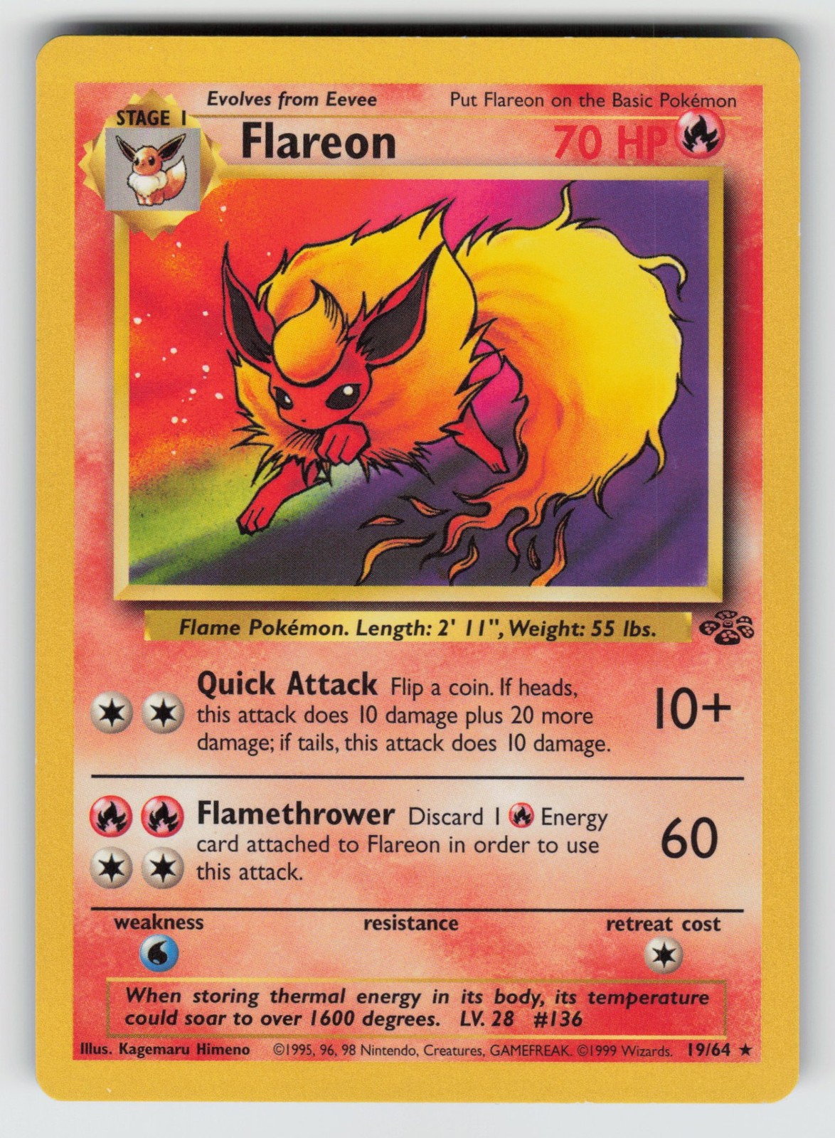 Flareon (19) 19/64 - Jungle - Pokemon TCG - LP