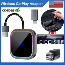   USB Auto Wireless CarPlay Adapter For Apple Android Wireless Dongle Plug   Play