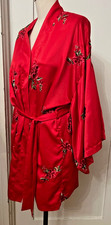 Vtg 1990s Victoria's Secret Women's Robe Kimono Romantic Asian Size Small