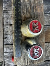 2 - Vintage Western Wheels Plastic Hub Cap Center Chrome And Red