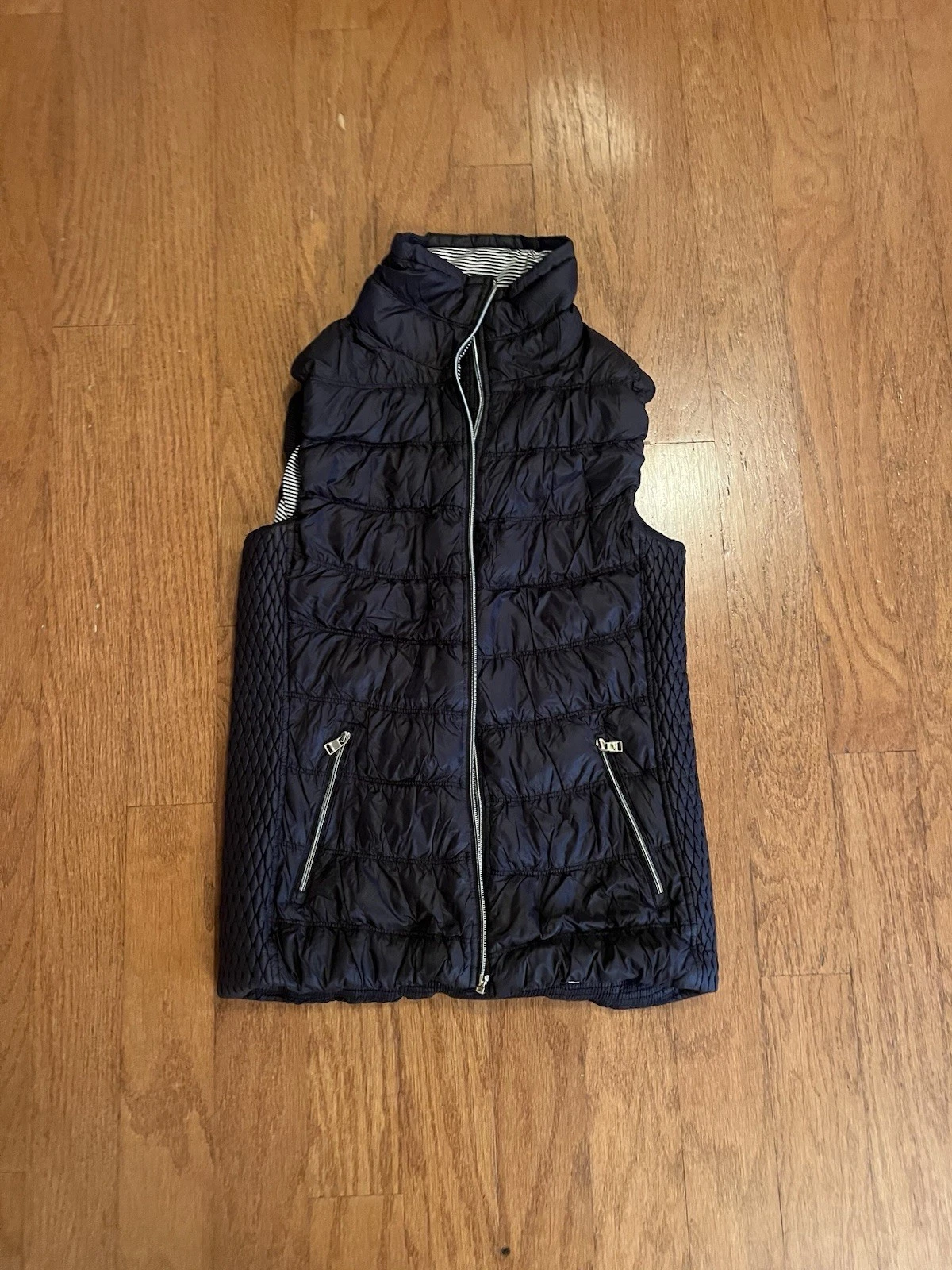 Calvin Klein Performance Black Down Puffer Vest Women’s M Full Zip Lined Pockets
