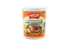 Maesri Tom Yum Paste 14 Ounce Authentic Thai Soup Base Hot Sour No MSG