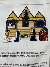 Nativity Cut & Sew Manger Scene Fabric Panel Keepsake Creative Product Christmas