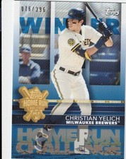 2020 Topps Baseball #HRC-23 Christian Yelich Home Run Challenge Winner 076/396 !