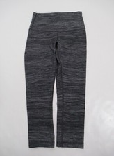 Lululemon Wunder Under Crop Hi-Rise 21" Bit Point Ice Grey Black Size 4 Stretch