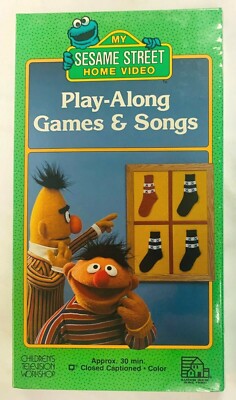 Sesame Street Play-along Games & Songs VHS Video Tape 1986
