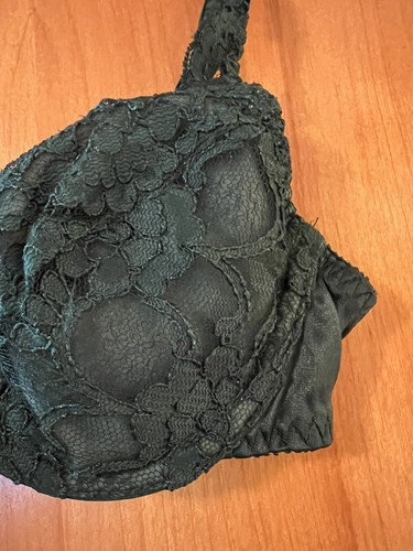 Vintage Victoria's Secret gepolsterter Spitzen-BH smaragdgrün neu mit Etikett Gold Crown Label 34A - Bild 3 von 14
