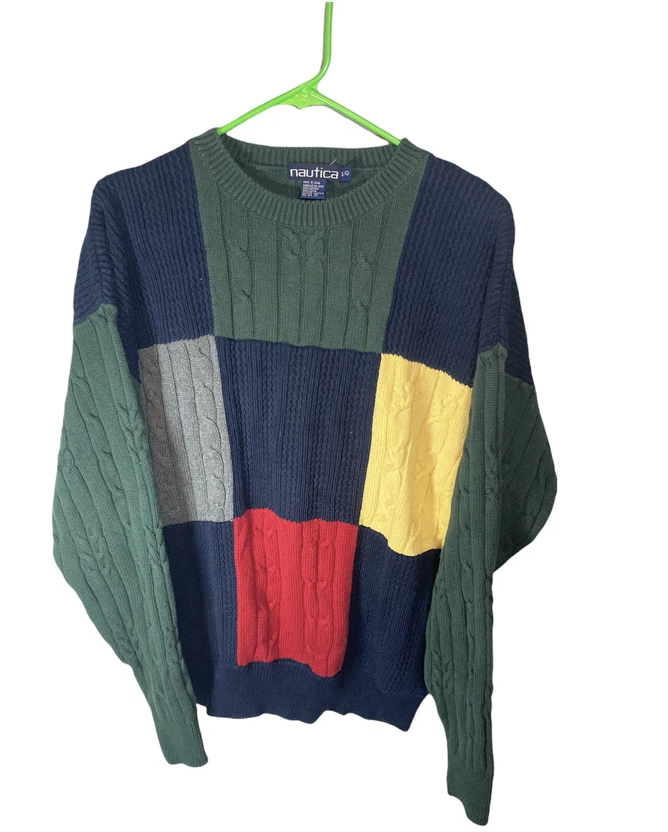 Blue yellow hotsell red sweater