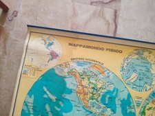 Canta Geografica Mappamondo Fisico Planisfero Politico 137 X 95 Continental Berg