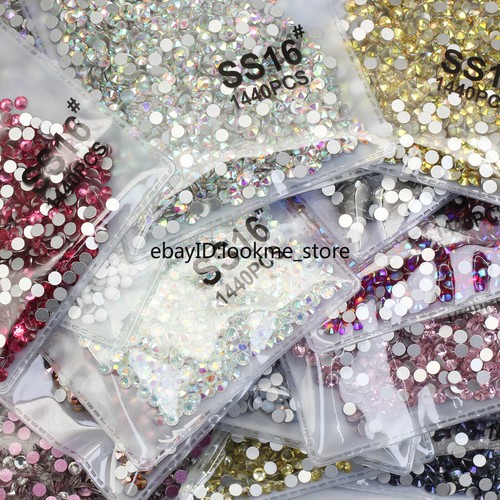 1440 piezas cuentas de vidrio con pedrería plana de 4 mm para uñas manualidades decoración de ropa - Imagen 3 de 98