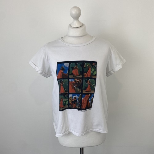 Allsaints Lula Anna White T Shirt Size 14 UK Women’s Top Ladies Short Sleeve