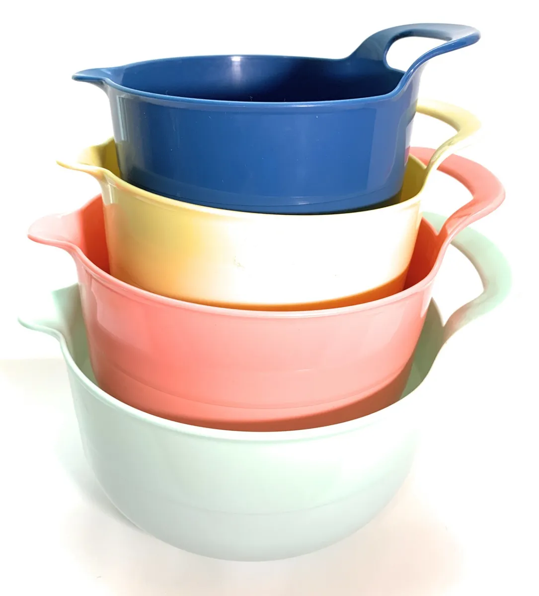 #034;Cook With Color" Kitchen Mixing Bowls ~ 4 Pc Nesting