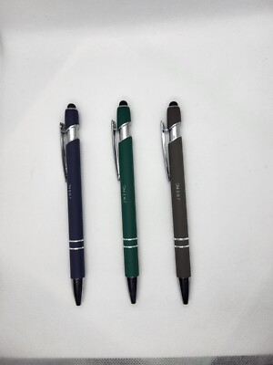 Stylus-pen; 3 Alpha Soft Touch, Metal Stylus, Ballpoint Pen, by JWE Inc. 