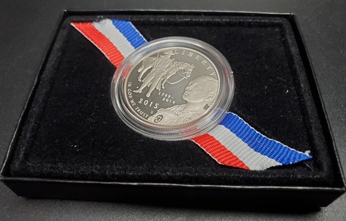 2015 US Marshals 50c 225TH ANNIV. Commemorative Proof Clad Coin COA & Box - Picture 2 of 4