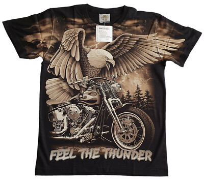 EAGLE T-SHIRT M L XL 2XL 3XL CHOPPER BIKER HARvEY FEEL THE THUNDER HD-CLUB