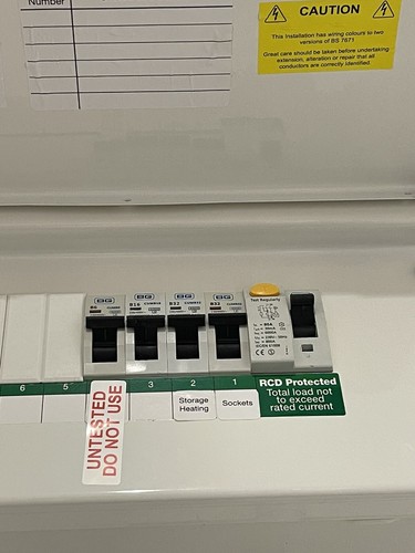 UNTESTTED DO NOT USE - CONSUMER UNIT - Electrical Safety Warning Labels - Picture 3 of 8