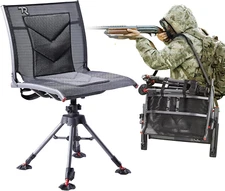 360 Degree Swivel Hunting Chair,400 Lbs Capacity Silent Hunting Blind Chair,4 Le
