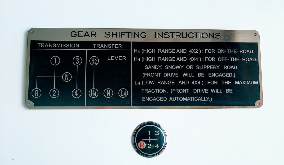 for Toyota Land Cruiser Fj 40 / 2f / 4 speed shift instructions