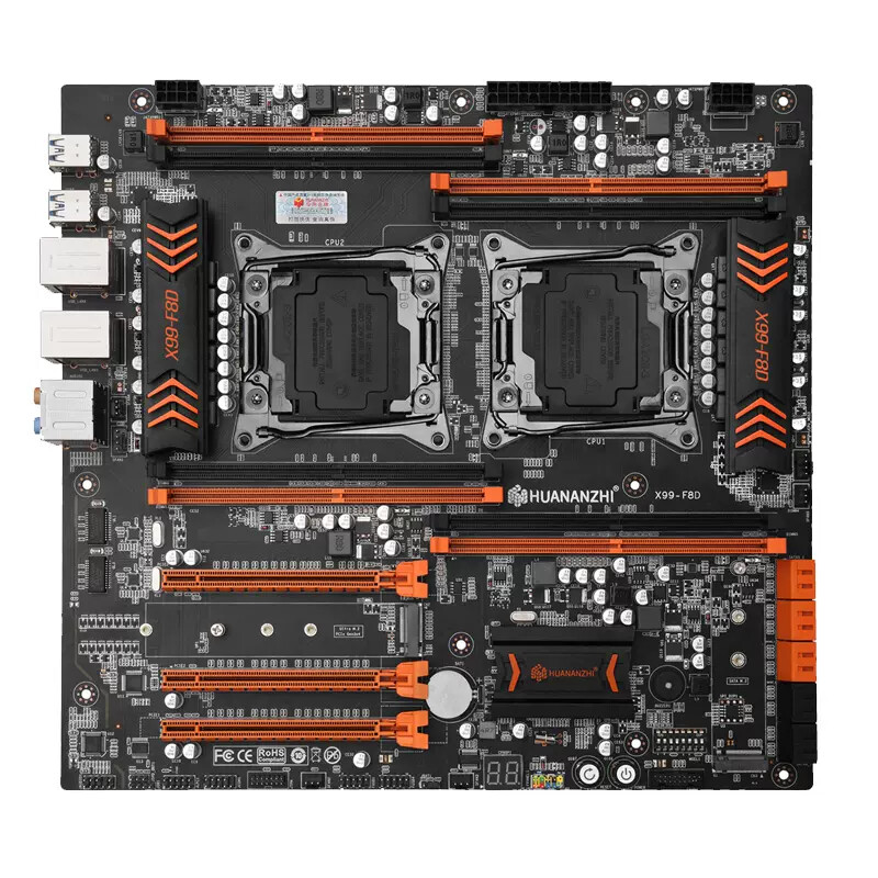 マザーボード Huanzhi X99-F8D XEON E5 2696V3 x2 36C72T Intel Xeon x99 F8D Motherboard +2x Intel Xeon E5-2696v3 18c/36t