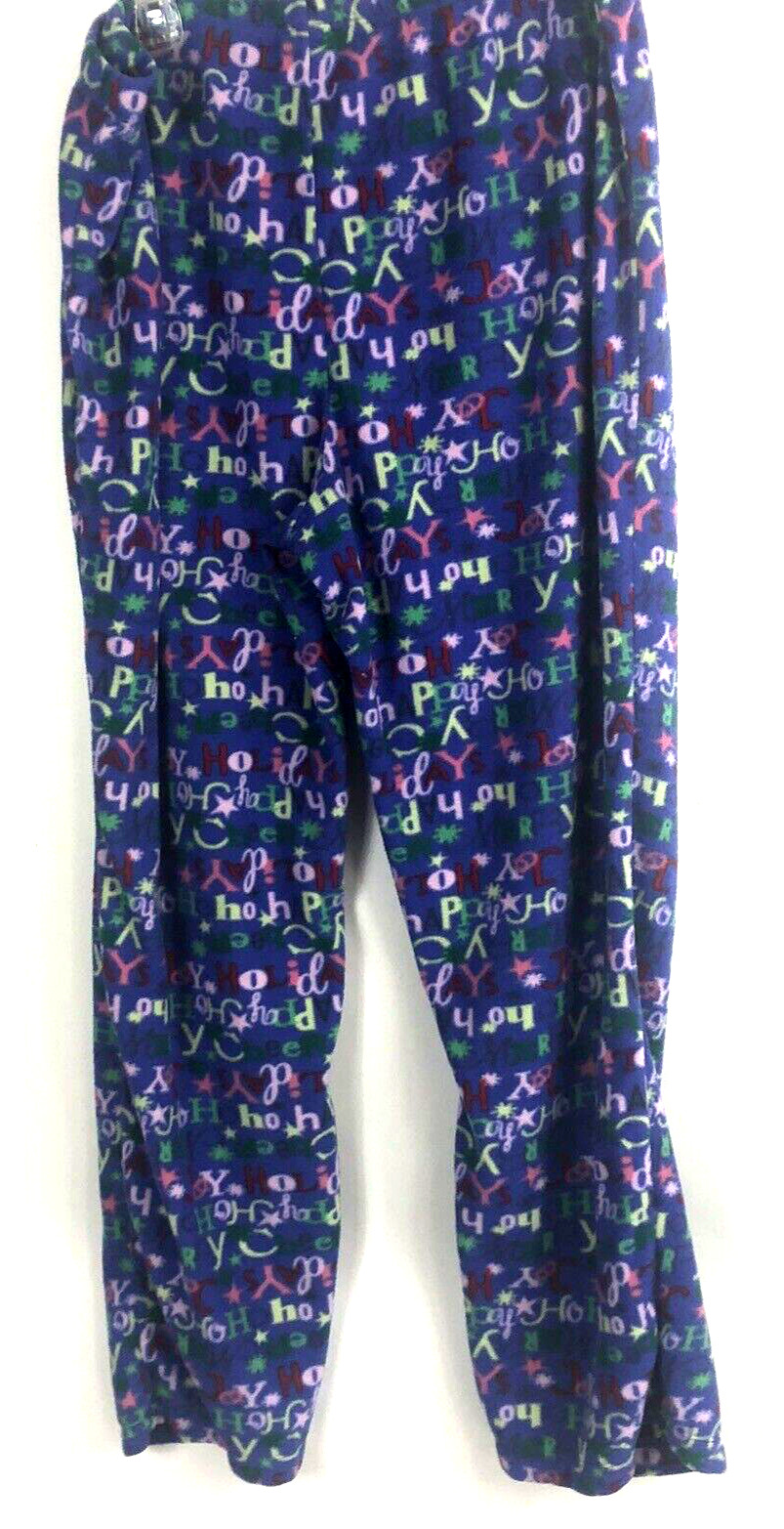 Women's Simply Basic Pajama Set Multicolor Ho Ho … - image 7