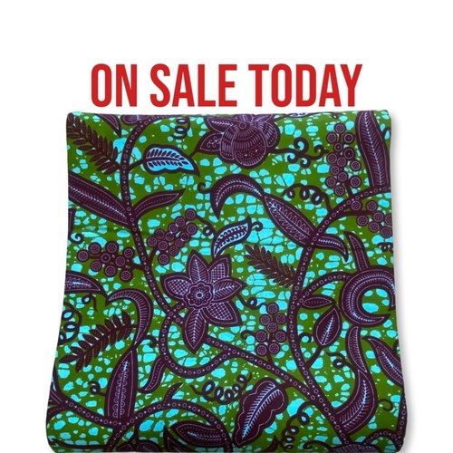 3 Yards 100% African cotton Ankara fabric 45 inch wide ideal for dressmaking - Picture 21 of 50