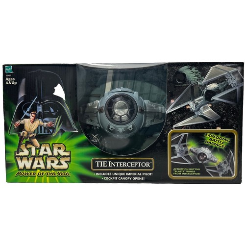 Hasbro POTJ Star Wars TIE INTERCEPTOR 2001 avec figurine pilote impérial (NEUF)