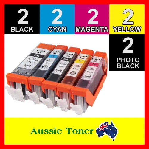 10x Ink Cartridges for Canon PGI650 CLI651 xl MG5460 MG5560 MG5660 MG6460 MG6660 - Picture 1 of 1